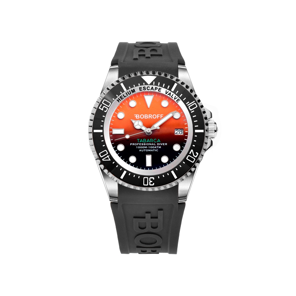 Ceas AUTOMATIC MAN BOBROFF BF0004-BFSTN argintiu negru portocaliu