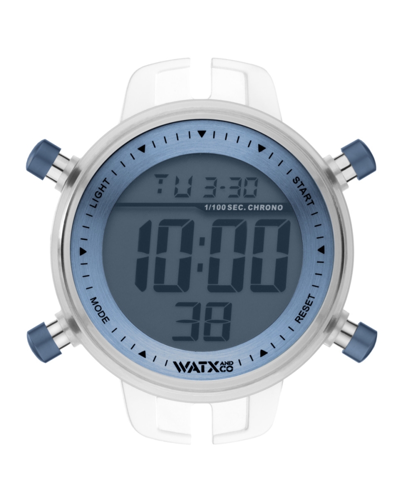 Ceas BOX UNISEX WATXANDCO RWA1049 transparent albastru