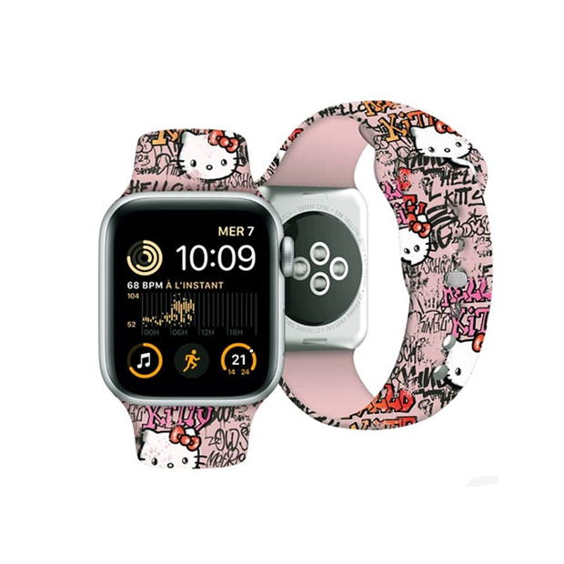 Hello Kitty Hello Kitty Apple Watch Strap Graffiti Pink