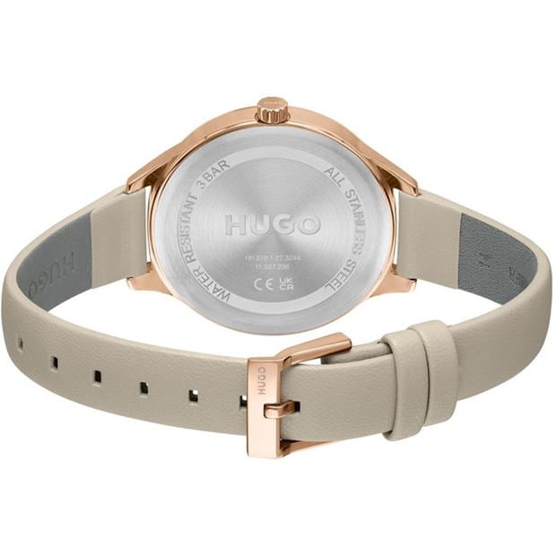 Hugo Plated Stainless Steel Fashion Analogue Quartz Watch