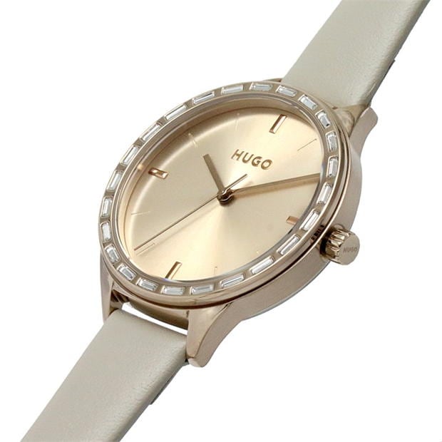 Hugo Plated Stainless Steel Fashion Analogue Quartz Watch