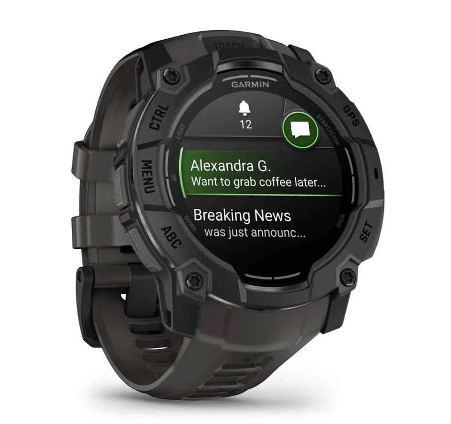 CEAS INSTINCT 3 AMOLED negru CUREA CHARCOAL 50MM GARMIN