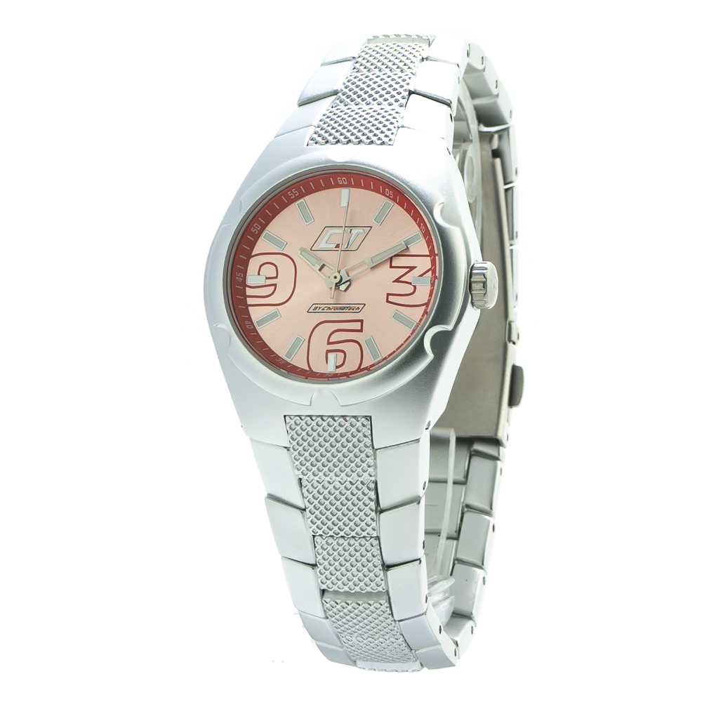 Ceas QUARTZ CHRONOTECH CC7039L-07M pentru Femei argintiu rosu