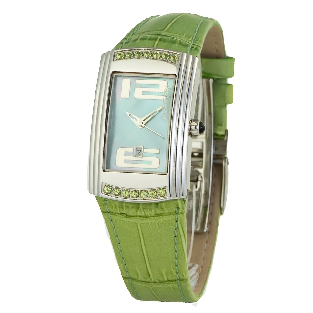 Ceas QUARTZ CHRONOTECH CT7017L-10S pentru Femei argintiu verde