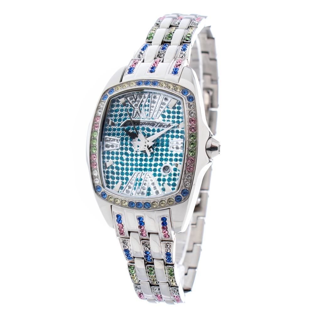 Ceas QUARTZ CHRONOTECH CT7930LS-54M pentru Femei argintiu albastru