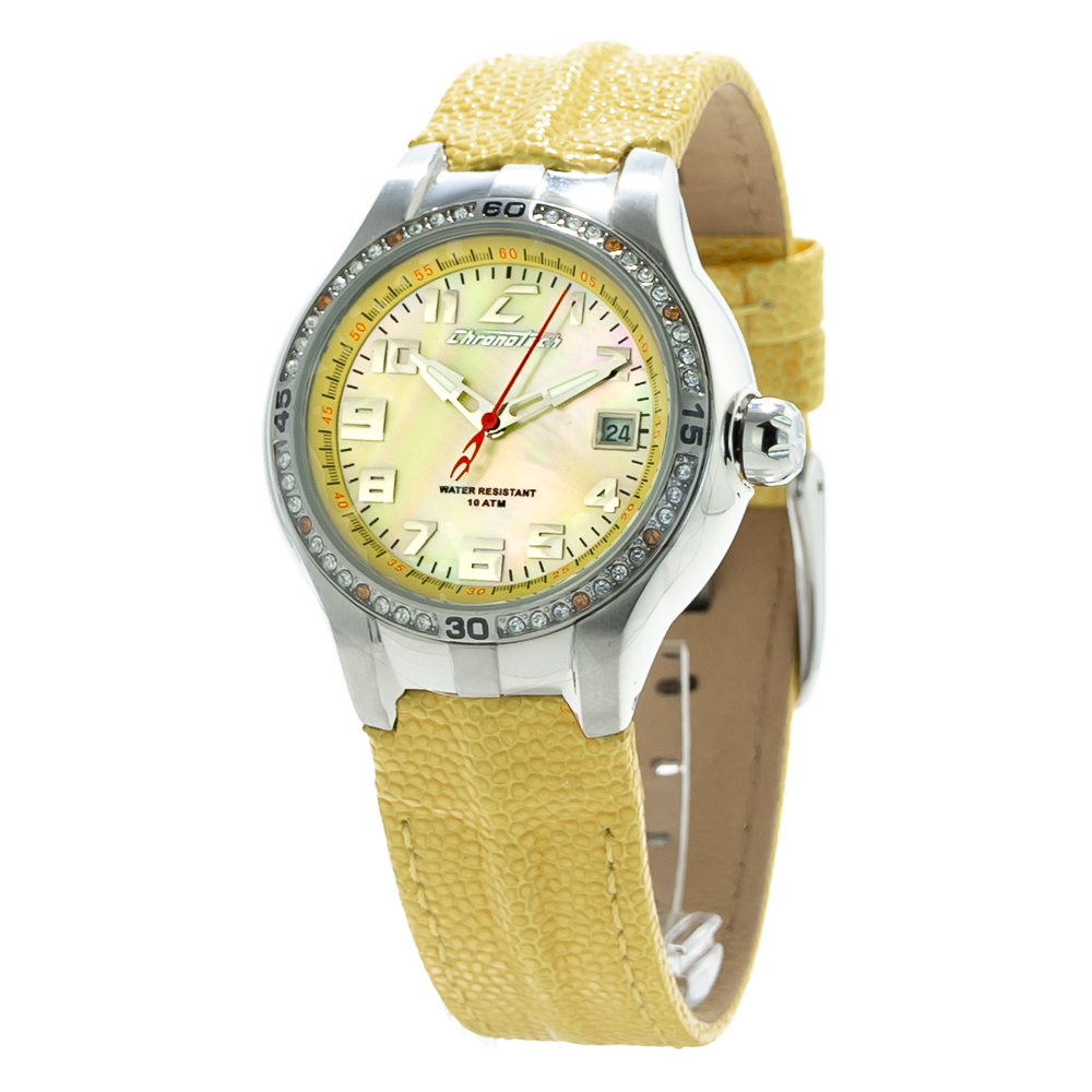 Ceas QUARTZ CHRONOTECH CT7980L-05S pentru Femei argintiu galben