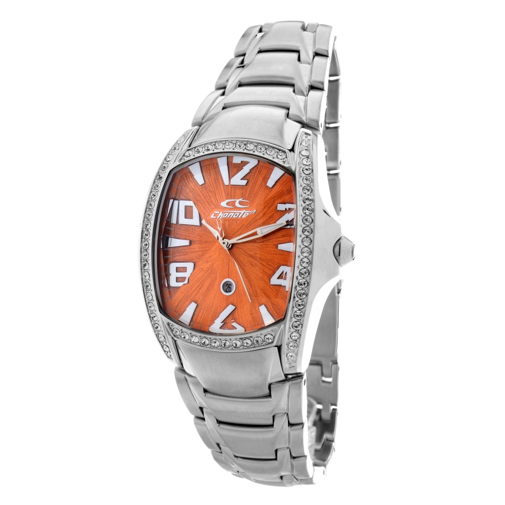 Ceas QUARTZ CHRONOTECH CT7988LS-68M pentru Femei argintiu portocaliu