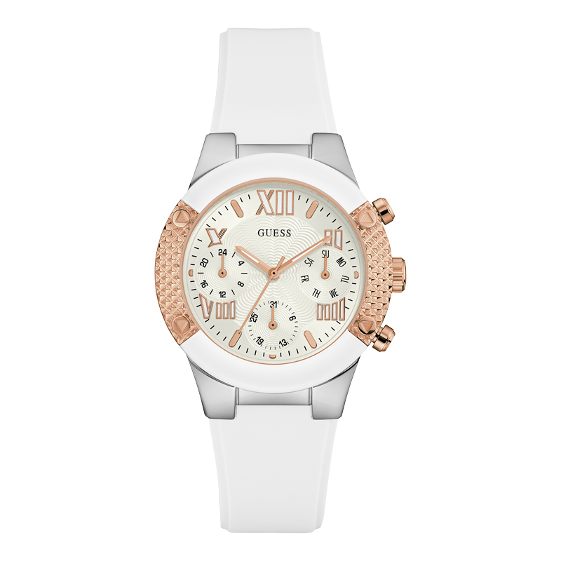 Ceas QUARTZ GUESS W0773L1 pentru Femei roz auriu alb