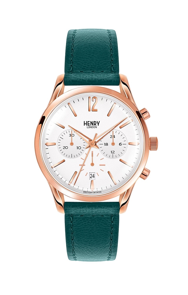 Ceas QUARTZ HENRY LONDON HL39-CS-0144 pentru Femei roz auriu verde alb