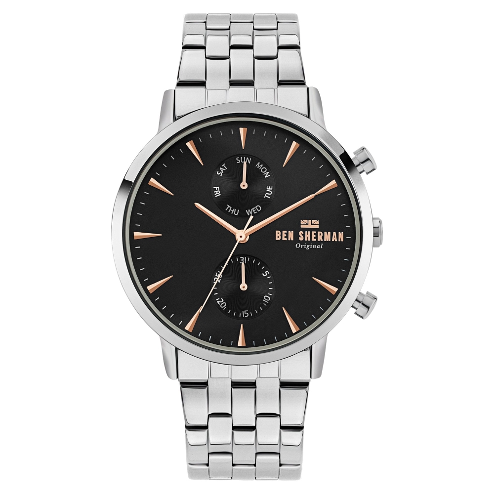 Ceas QUARTZ MAN BEN SHERMAN WB041BSM gri negru