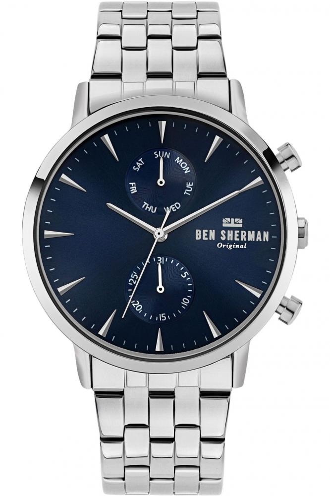 Ceas QUARTZ MAN BEN SHERMAN WB041USM gri albastru