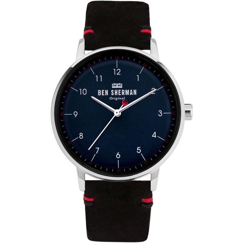 Ceas QUARTZ MAN BEN SHERMAN WB043B argintiu negru