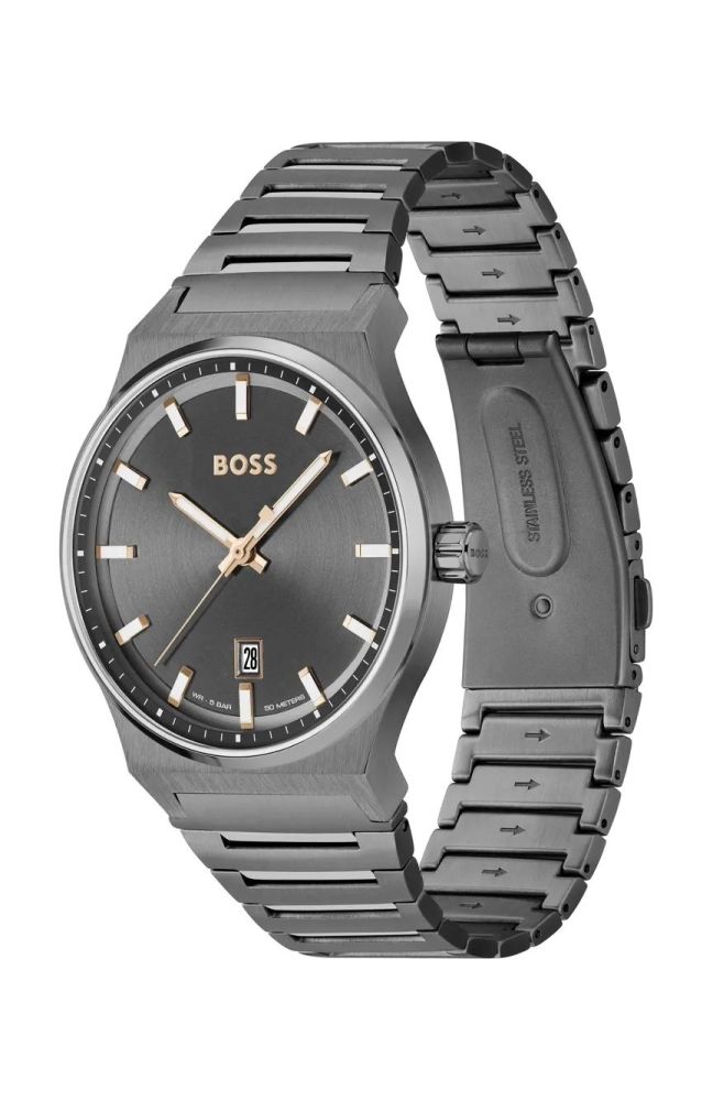 Ceas QUARTZ MAN BOSS 1514078 gri