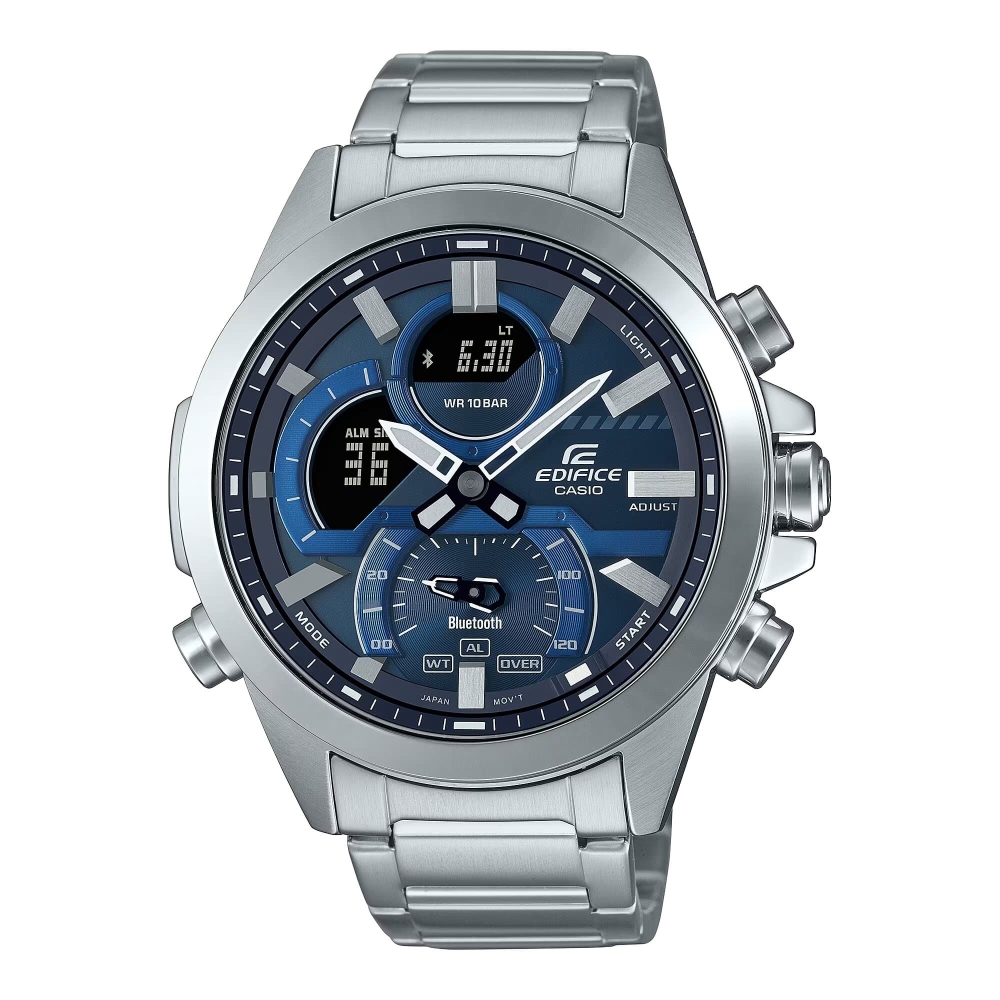 Ceas QUARTZ MAN CASIO ECB-30D-2AEF gri albastru