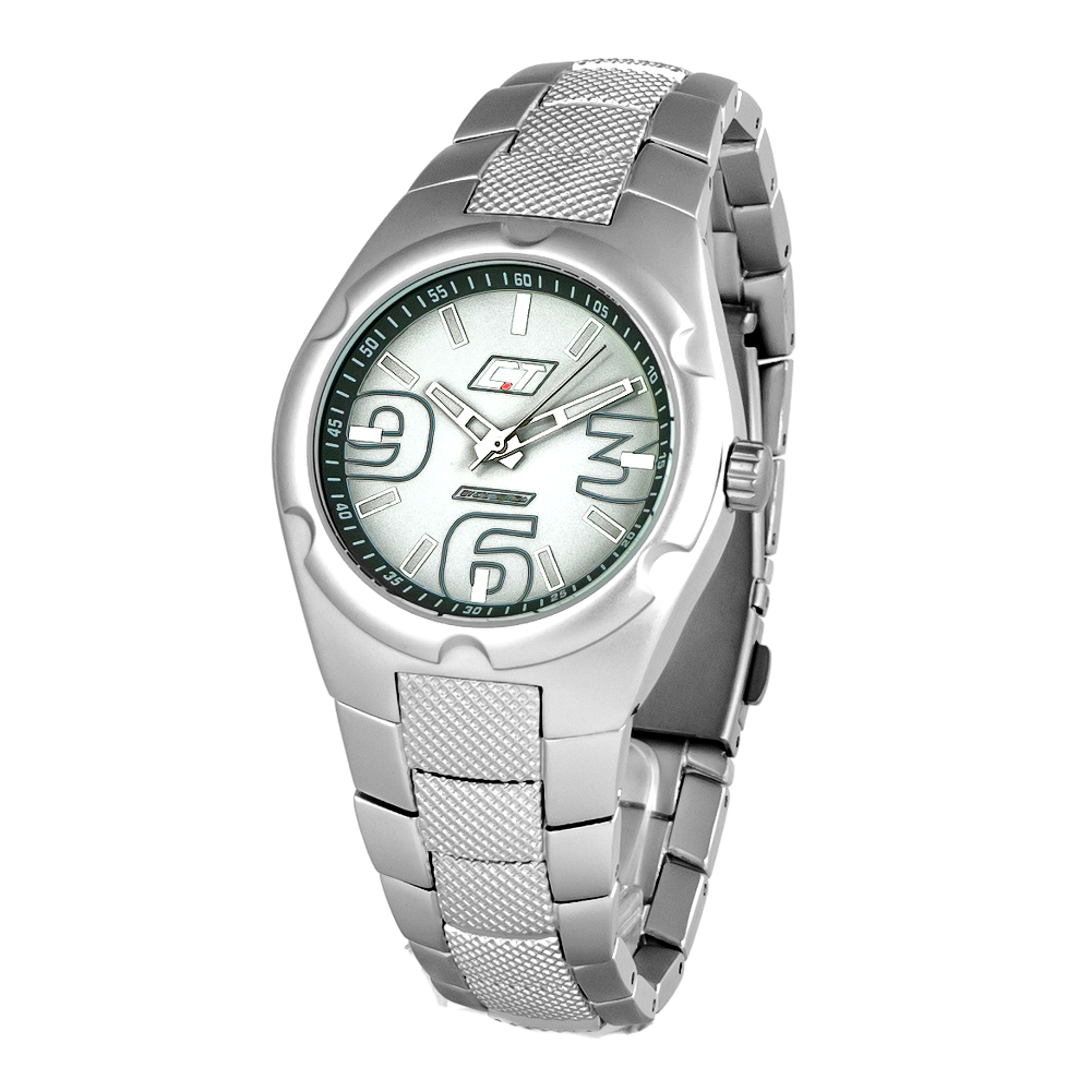 Ceas QUARTZ MAN CHRONOTECH CC7039M-09M argintiu alb