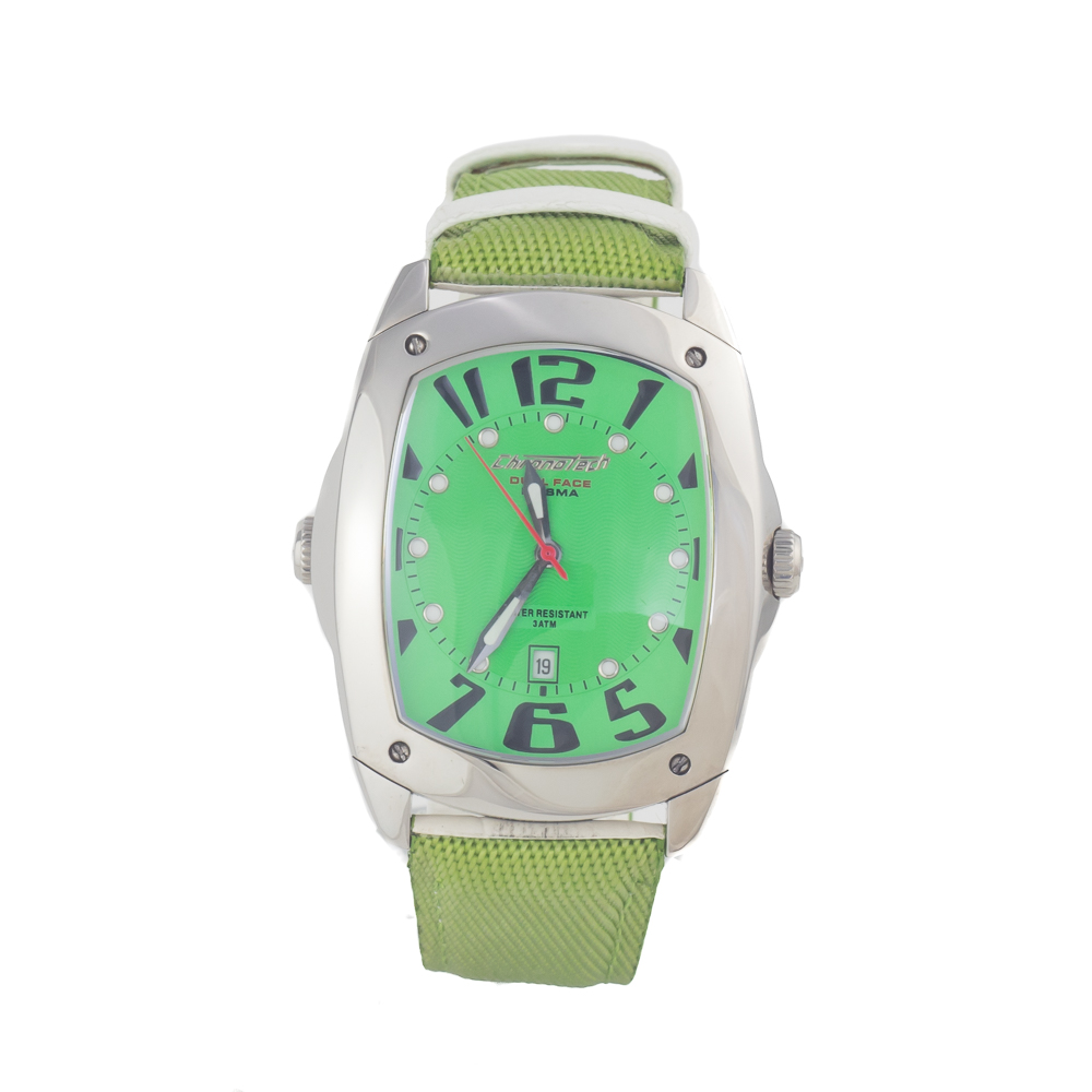 Ceas QUARTZ MAN CHRONOTECH CT7696M-05 argintiu verde