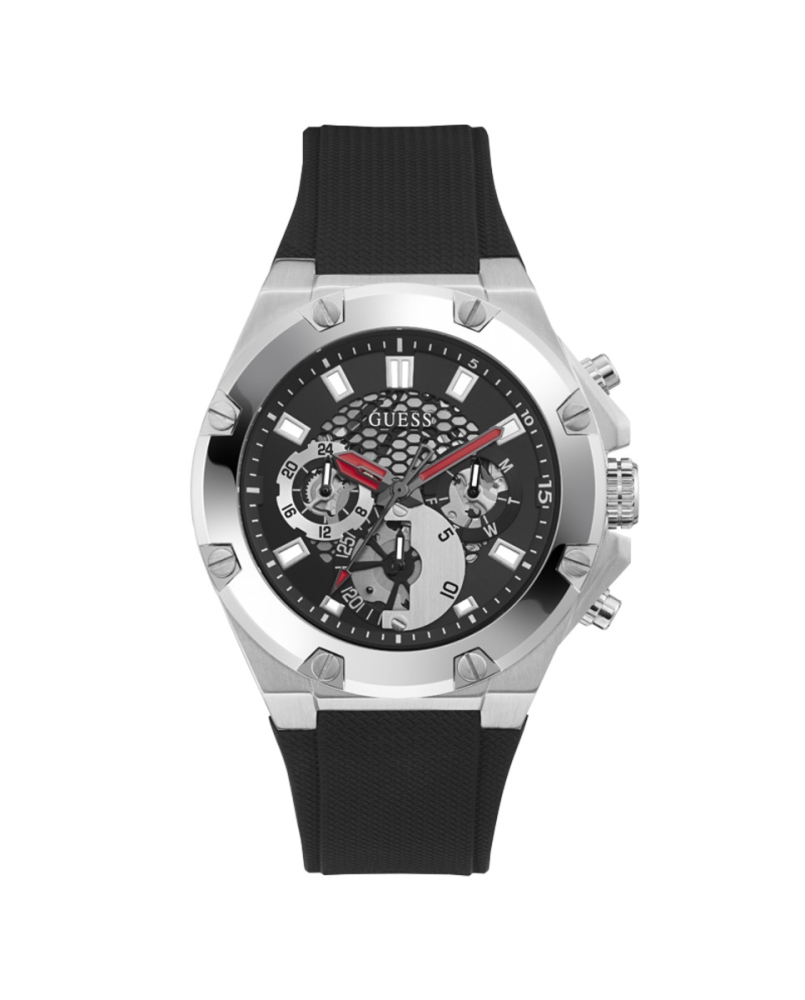 Ceas QUARTZ MAN GUESS GW0334G1 argintiu negru