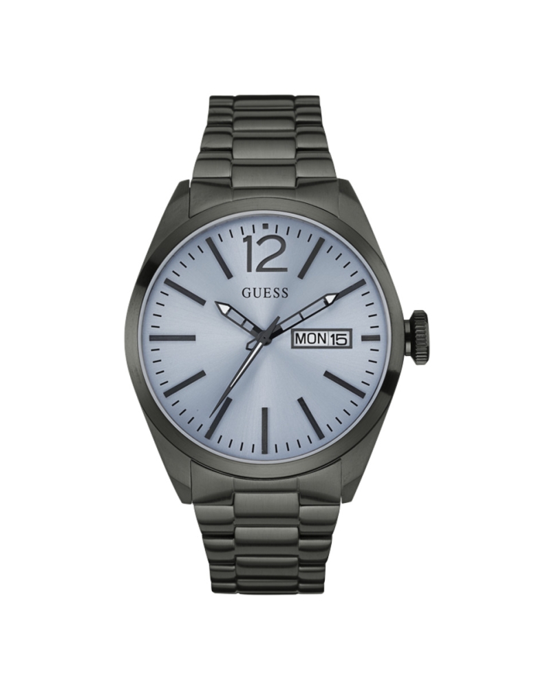 Ceas QUARTZ MAN GUESS W0657G1 metalic gri albastru