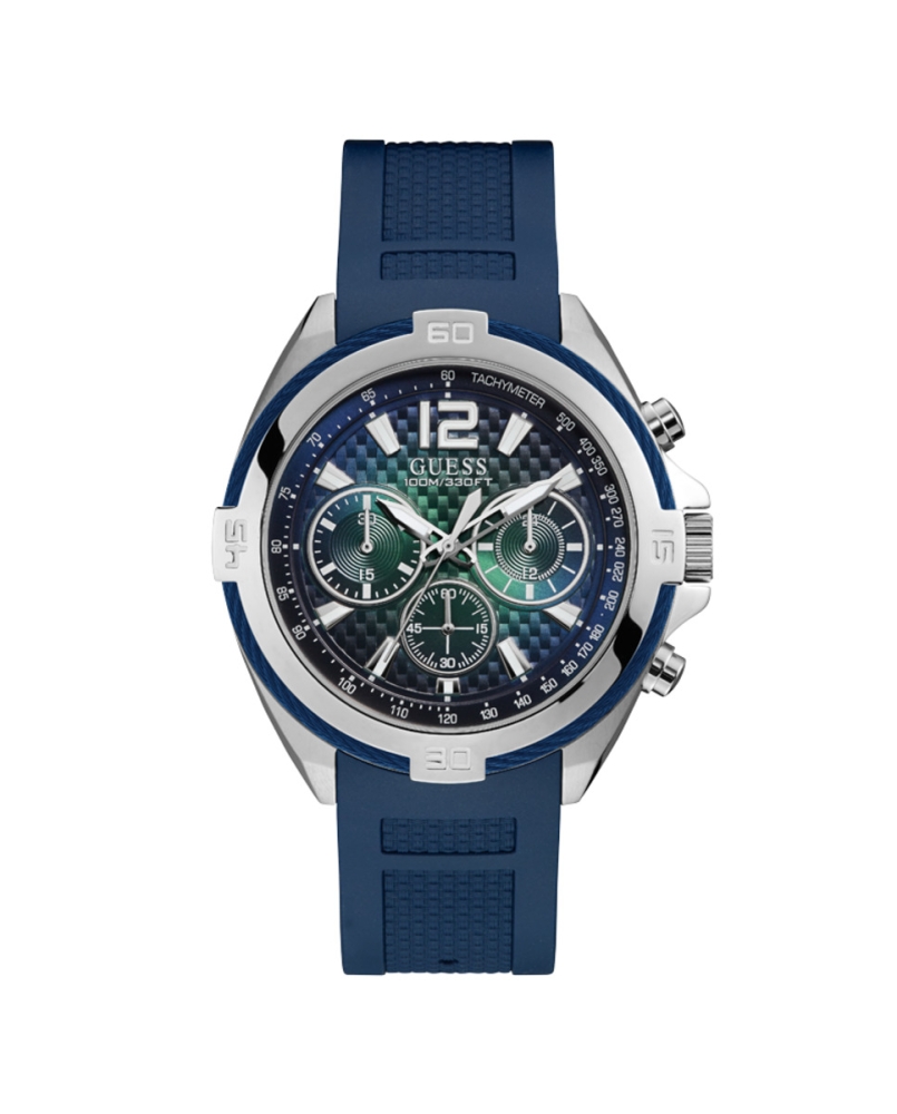 Ceas QUARTZ MAN GUESS W1168G1 argintiu albastru