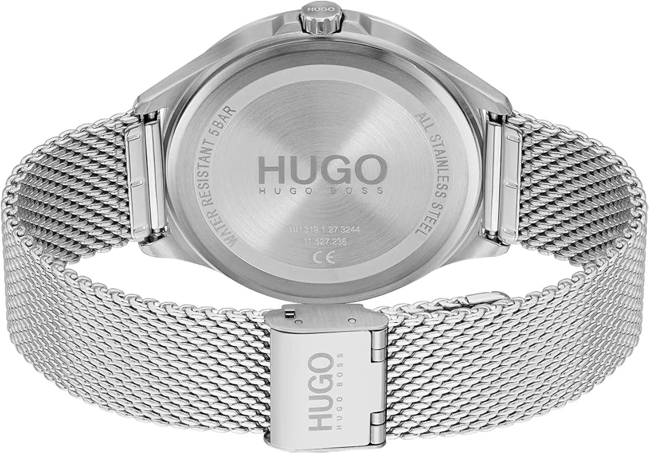 Ceas QUARTZ MAN HUGO 1530203 argintiu negru