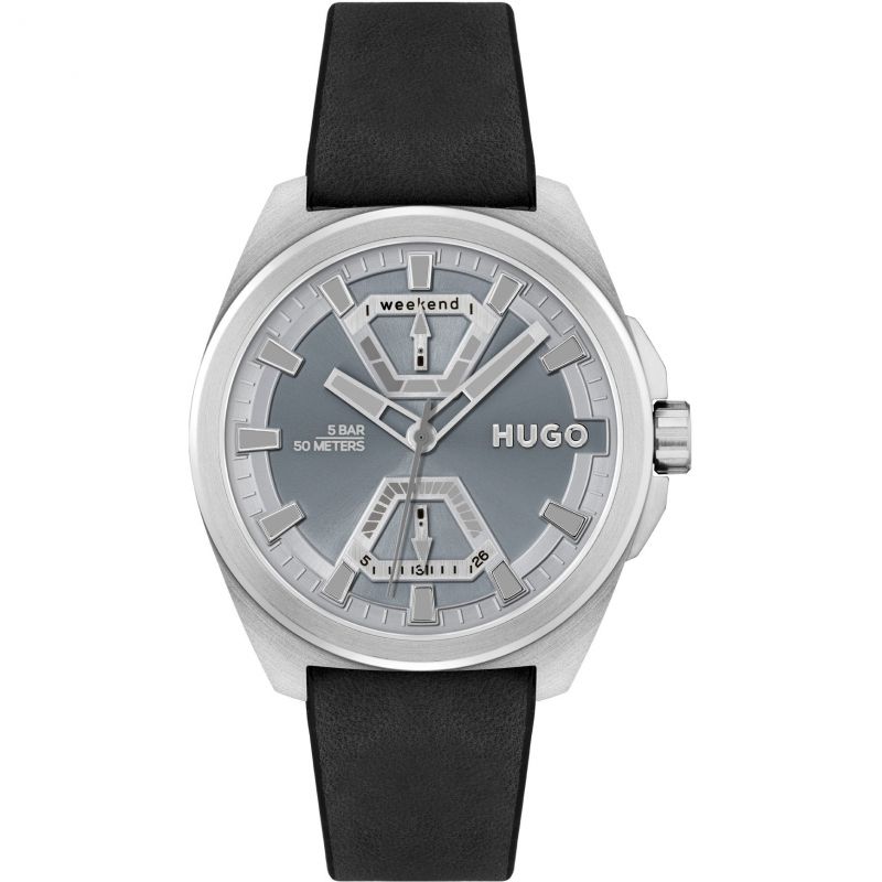 Ceas QUARTZ MAN HUGO 1530240 argintiu negru gri