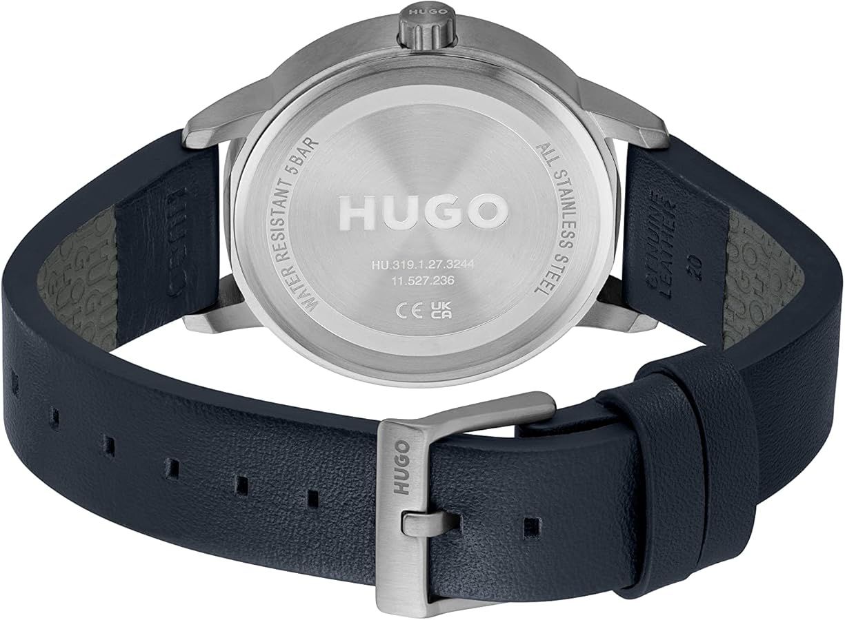 Ceas QUARTZ MAN HUGO 1530264 gri albastru bleumarin