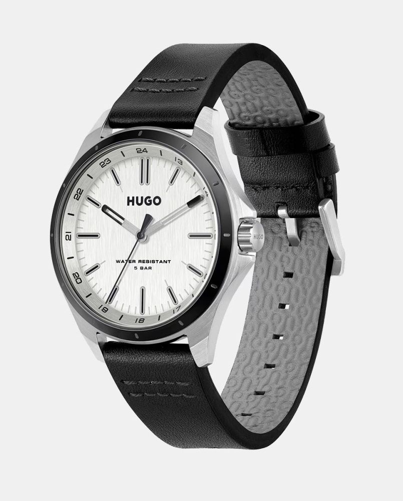 Ceas QUARTZ MAN HUGO 1530325 argintiu negru