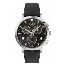 Ceas QUARTZ MAN HUGO BOSS 1513766 argintiu negru