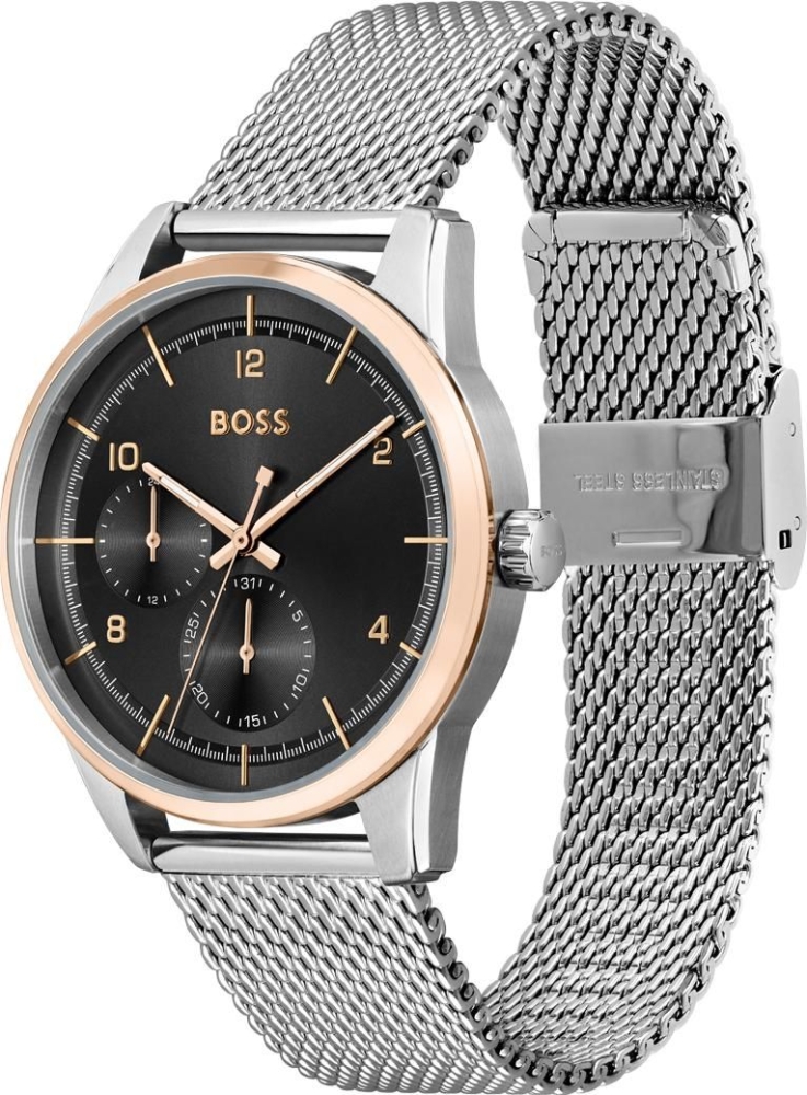 Ceas QUARTZ MAN HUGO BOSS 1513961 argintiu auriu negru