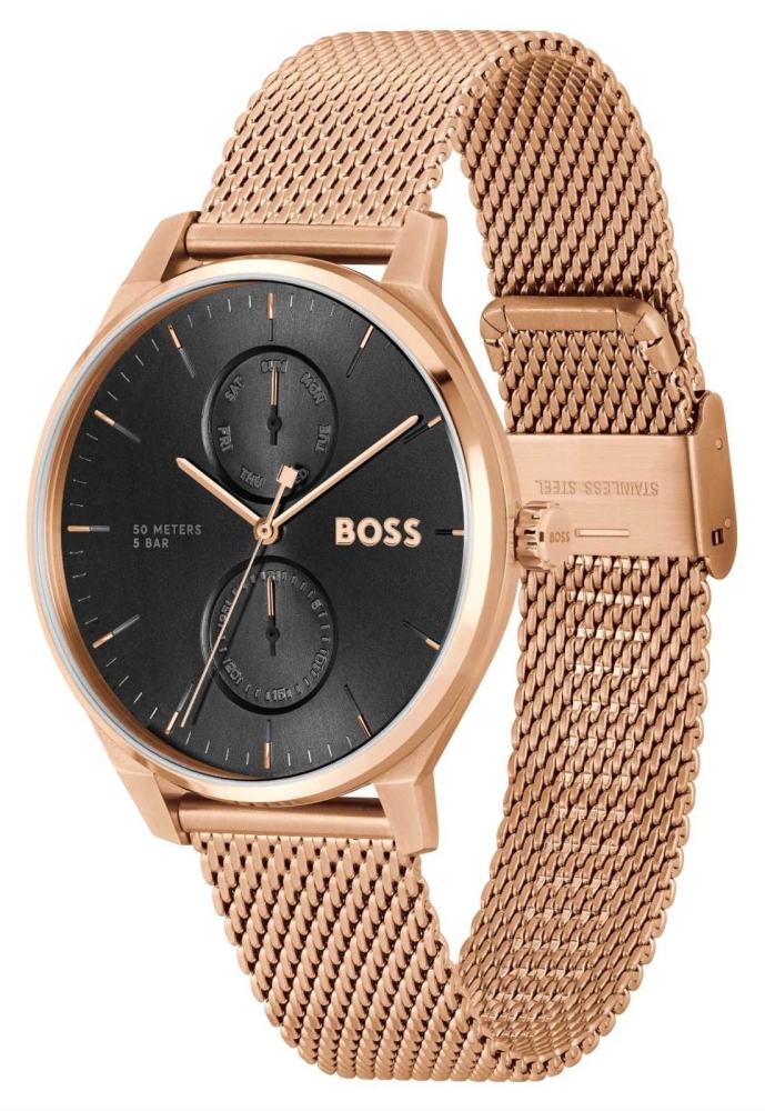 Ceas QUARTZ MAN HUGO BOSS 1514104 roz negru