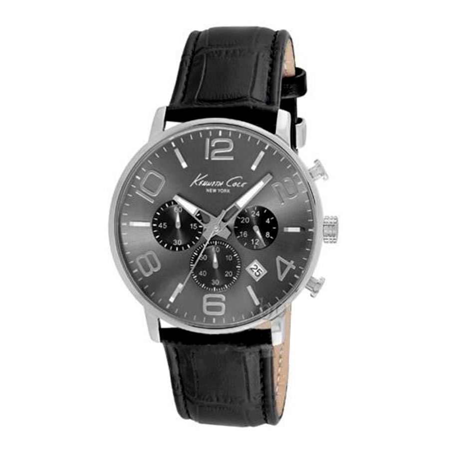 Ceas QUARTZ MAN KENNETH COLE IKC8007 argintiu negru gri