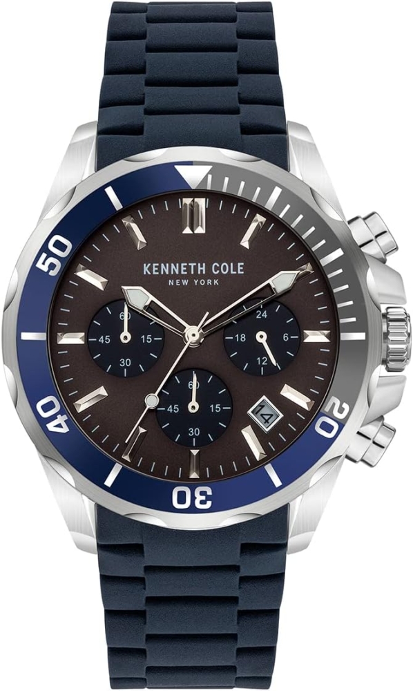 Ceas QUARTZ MAN KENNETH COLE KCWGO2105003 gri albastru negru