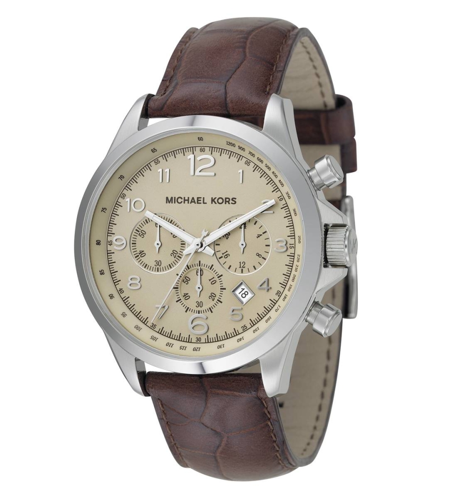 Ceas QUARTZ MAN MICHAEL KORS MK8115 argintiu maro bej