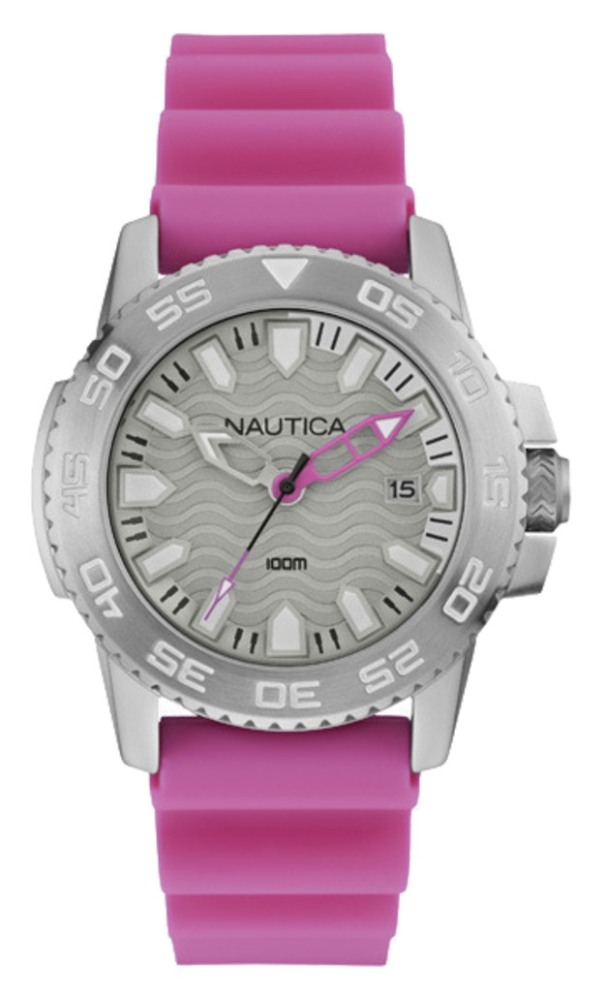 Ceas QUARTZ MAN NAUTICA NAI12533G argintiu roz gri