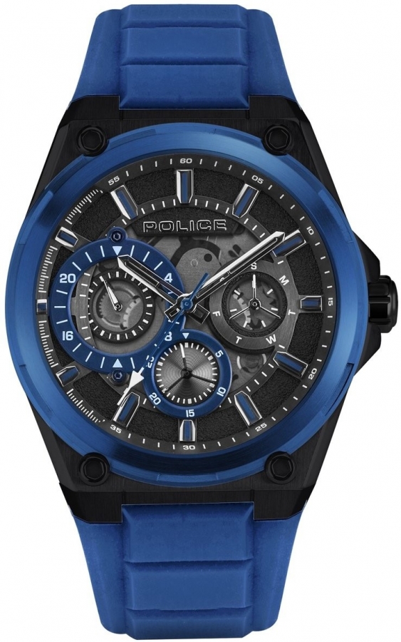 Ceas QUARTZ MAN POLICE PEWJQ2203240 gri albastru