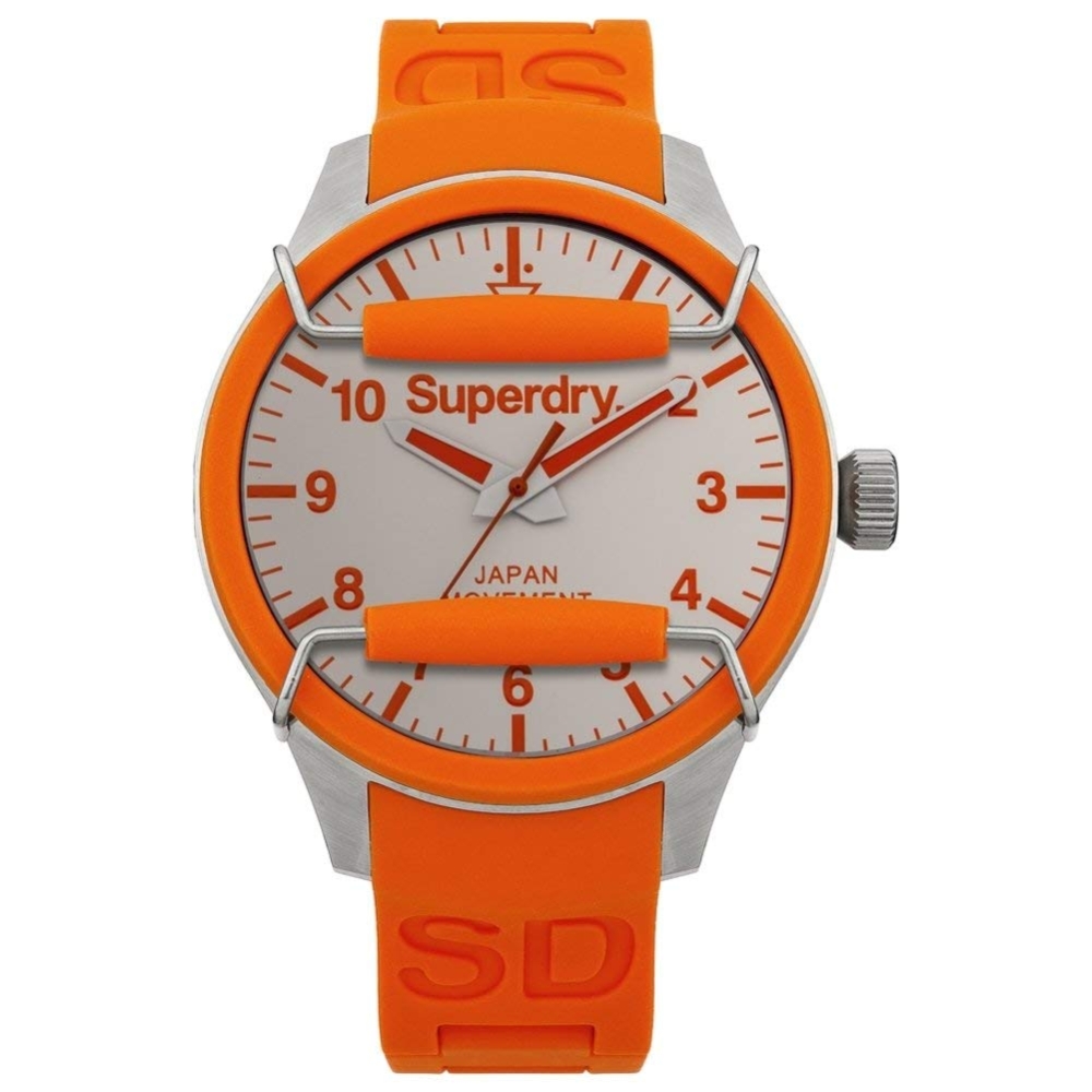 Ceas QUARTZ MAN SUPERDRY SYG125O gri portocaliu alb