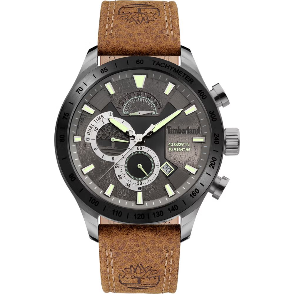 Ceas QUARTZ MAN TIMBERLAND TDWGF2100202 gri maro negru