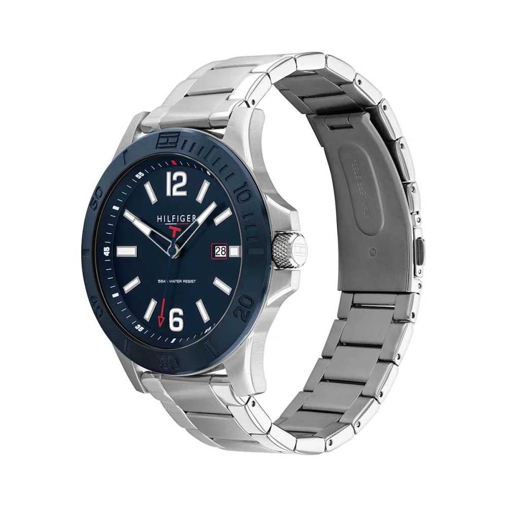 Ceas QUARTZ MAN TOMMY HILFIGER 1791994 argintiu bleumarin albastru