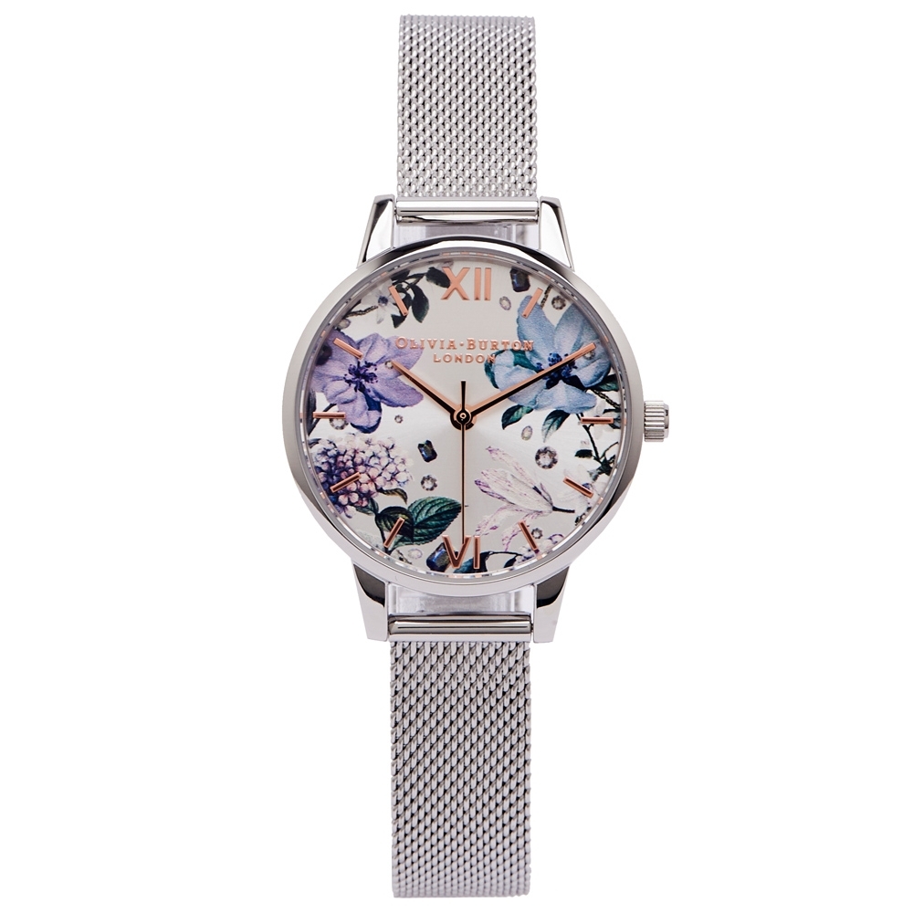 Ceas QUARTZ OLIVIA BURTON OB16BF26 pentru Femei argintiu alb