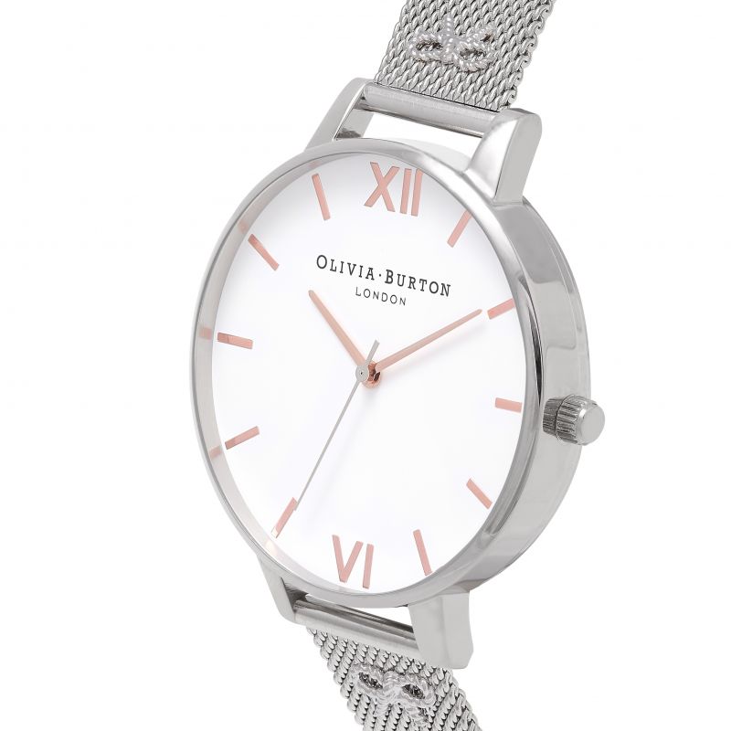 Ceas QUARTZ OLIVIA BURTON OB16ES10 pentru Femei argintiu alb