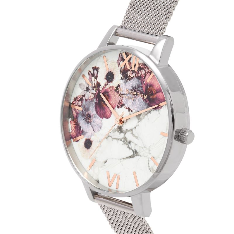 Ceas QUARTZ OLIVIA BURTON OB16MF09 pentru Femei argintiu alb