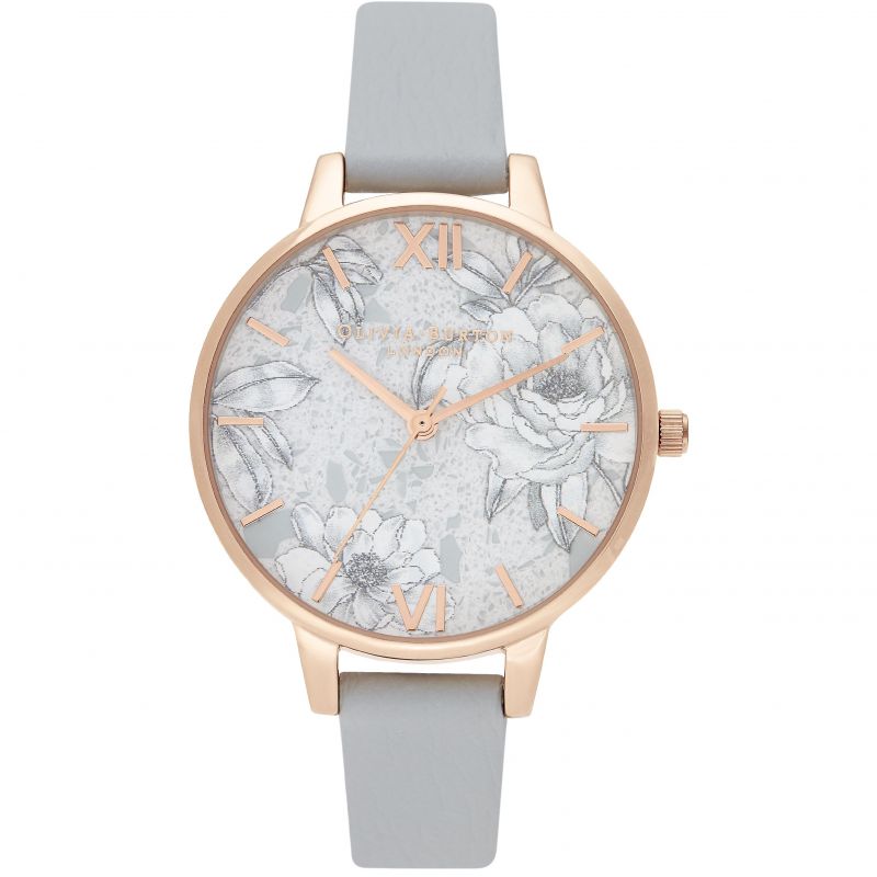 Ceas QUARTZ OLIVIA BURTON OB16TZ01 pentru Femei roz gri