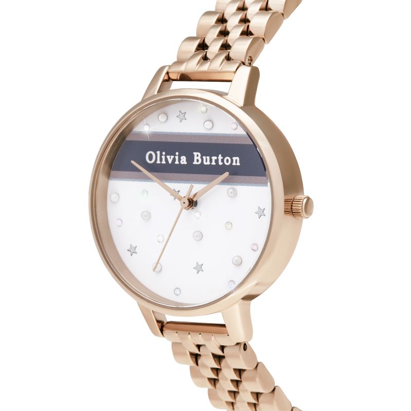 Ceas QUARTZ OLIVIA BURTON OB16VS06 pentru Femei roz alb