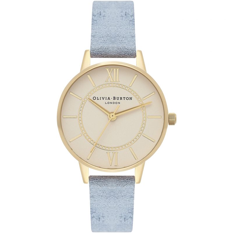 Ceas QUARTZ OLIVIA BURTON OB16WD82 pentru Femei auriu albastru bej