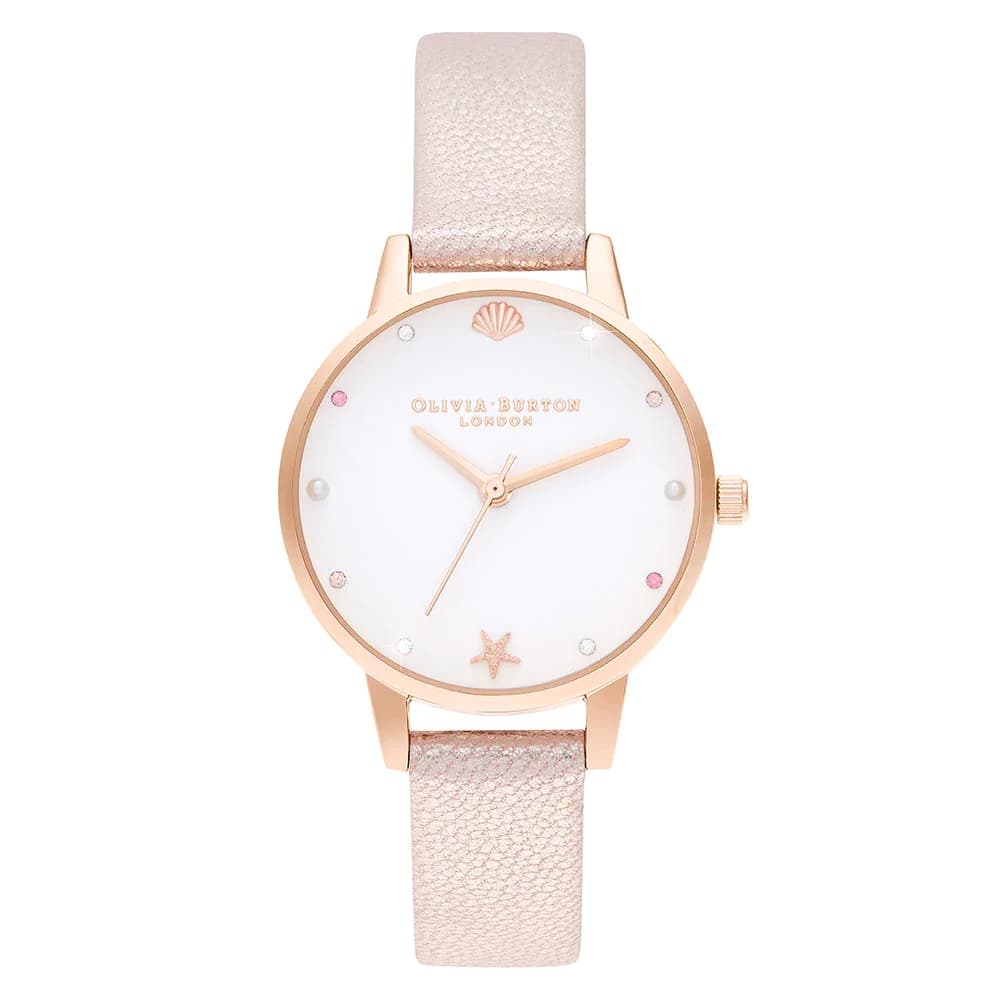 Ceas QUARTZ OLIVIA BURTON OBGSET141 pentru Femei roz alb