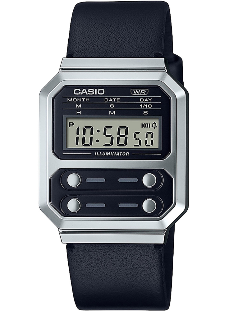 Ceas QUARTZ Unisex CASIO A100WEL-1AEF argintiu negru