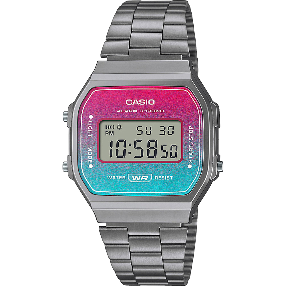 Ceas QUARTZ UNISEX CASIO A168WERB2AEF argintiu multicolor