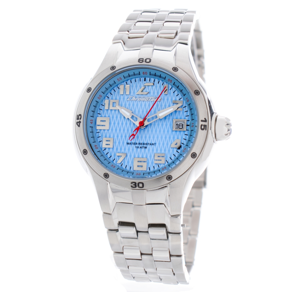 Ceas QUARTZ UNISEX CHRONOTECH CT7980L-01M argintiu albastru