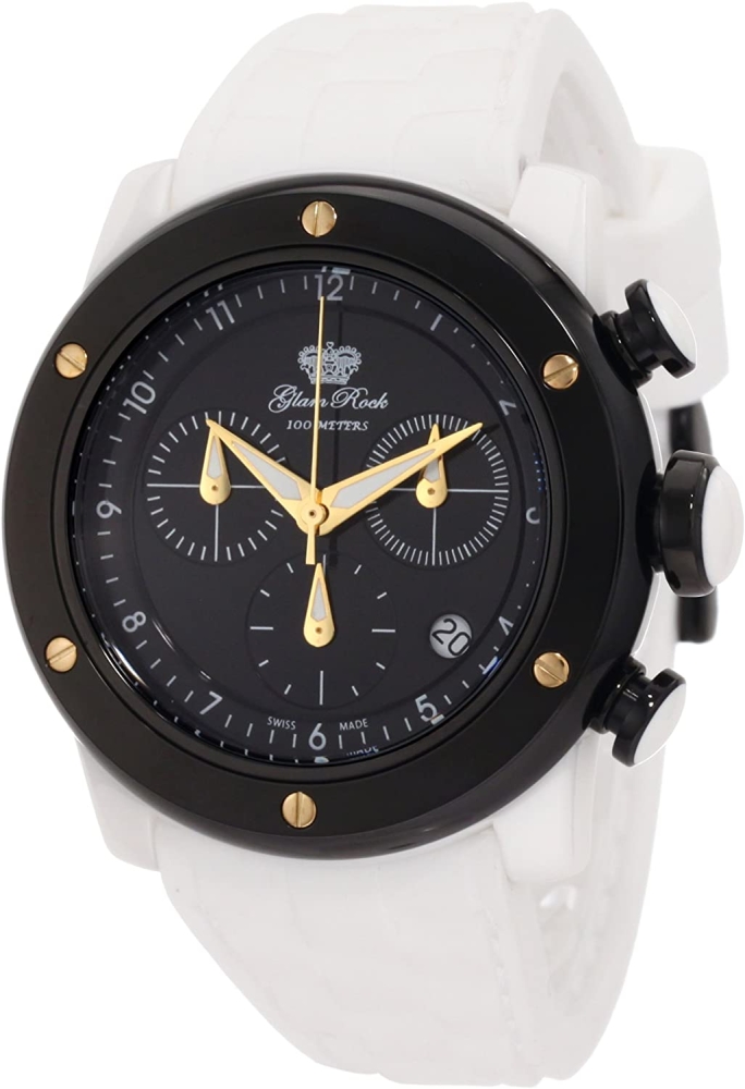 Ceas QUARTZ UNISEX GLAM ROCK GR50115 negru alb