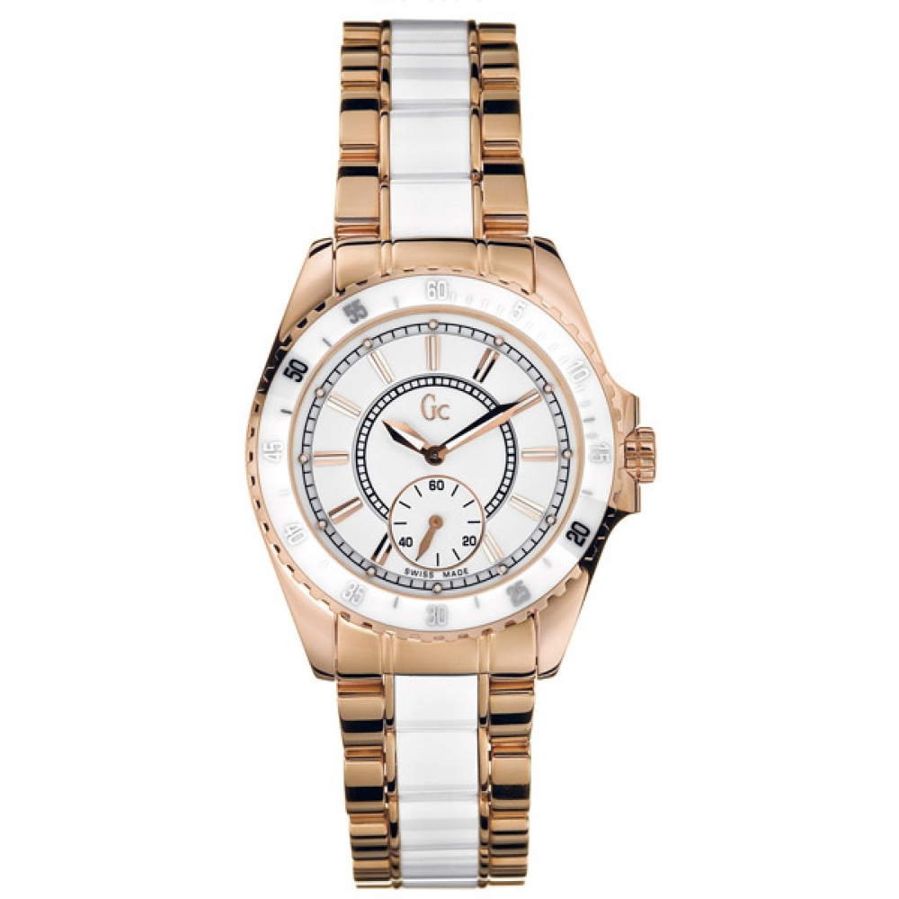 Ceas QUARTZ UNISEX GUESS I47003L1 auriu dorado,blanco alb